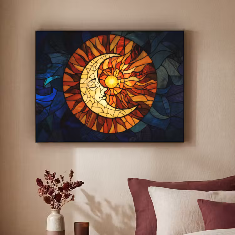 Art Frame - Mozaïek - Glas - Maan - Donkerblauw — 3