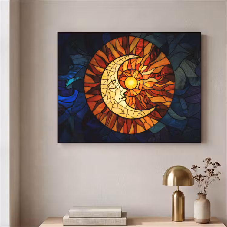 Art Frame - Mozaïek - Glas - Maan - Donkerblauw — 5