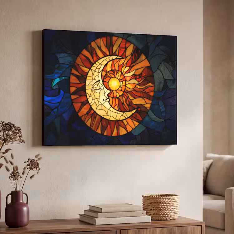 Art Frame - Mozaïek - Glas - Maan - Donkerblauw — 7