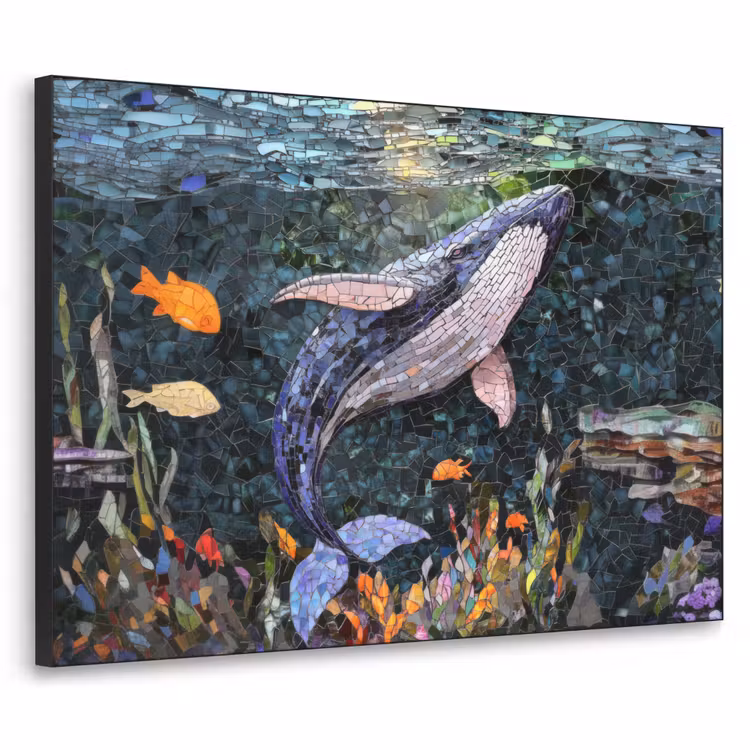 Art Frame - Mozaïek - Walvis - Koraal - Water — 1
