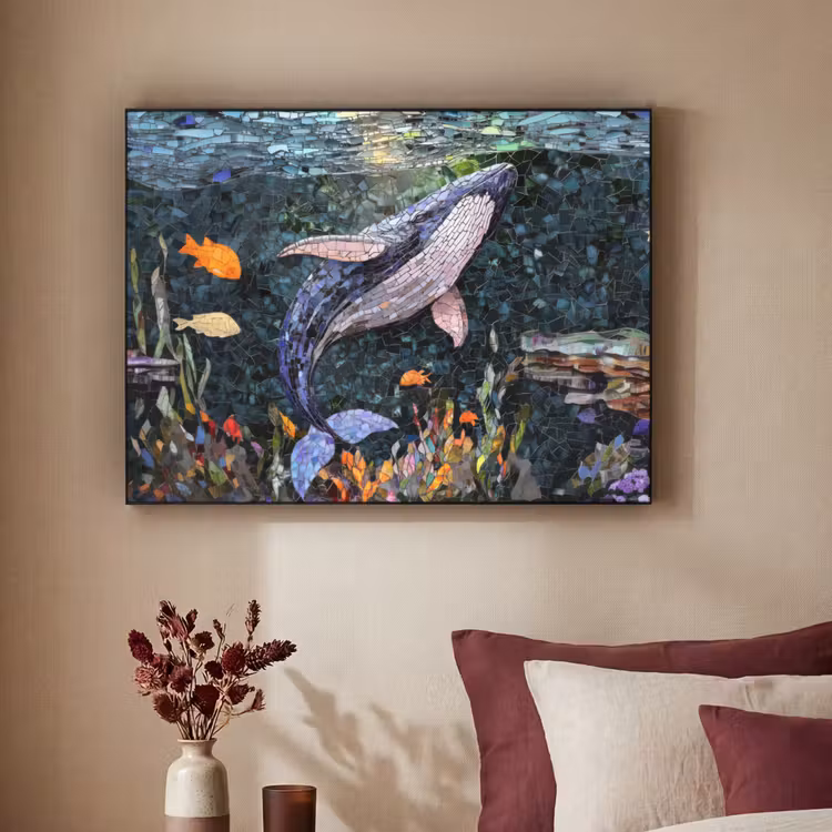 Art Frame - Mozaïek - Walvis - Koraal - Water — 3