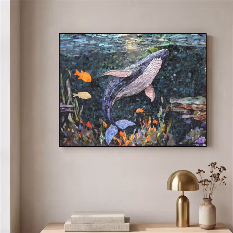 Art Frame - Mozaïek - Walvis - Koraal - Water — 5