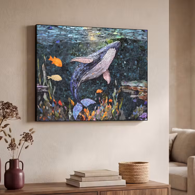 Art Frame - Mozaïek - Walvis - Koraal - Water — 7