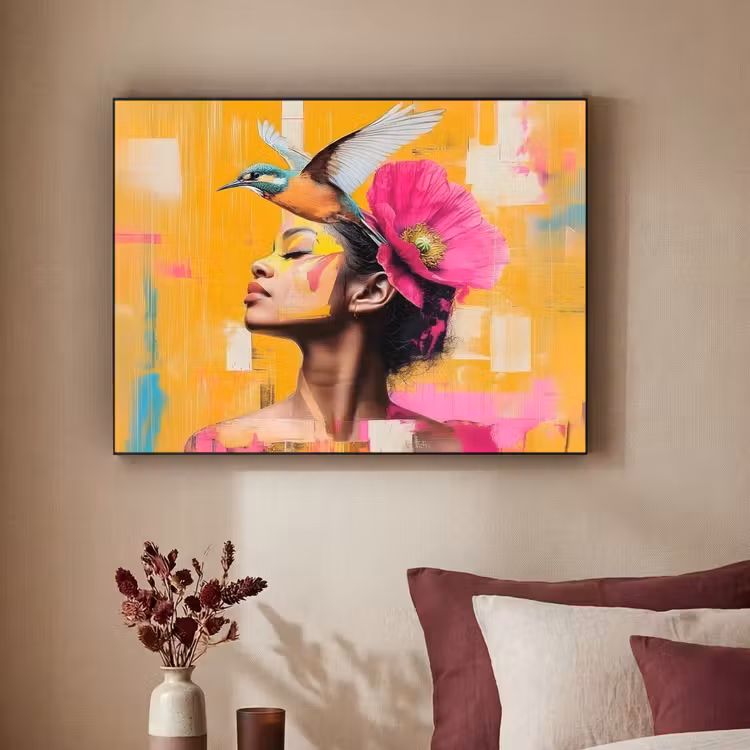 Art Frame - Vogel - Vrouw - Abstract - Bloem — 3