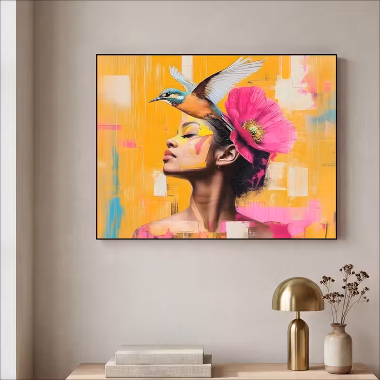 Art Frame - Vogel - Vrouw - Abstract - Bloem — 5