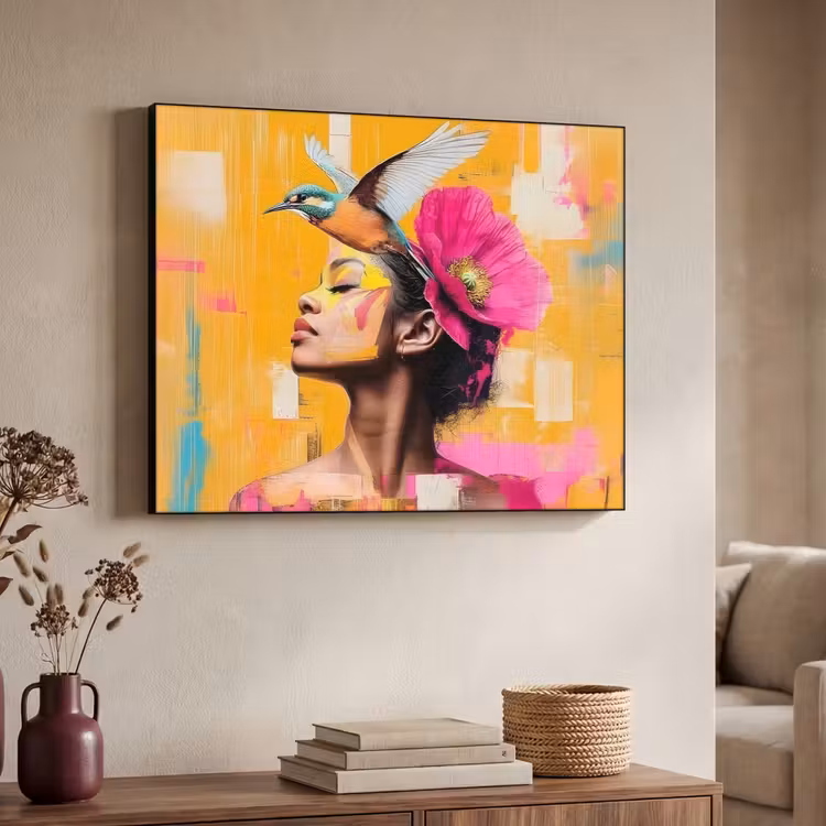 Art Frame - Vogel - Vrouw - Abstract - Bloem — 7
