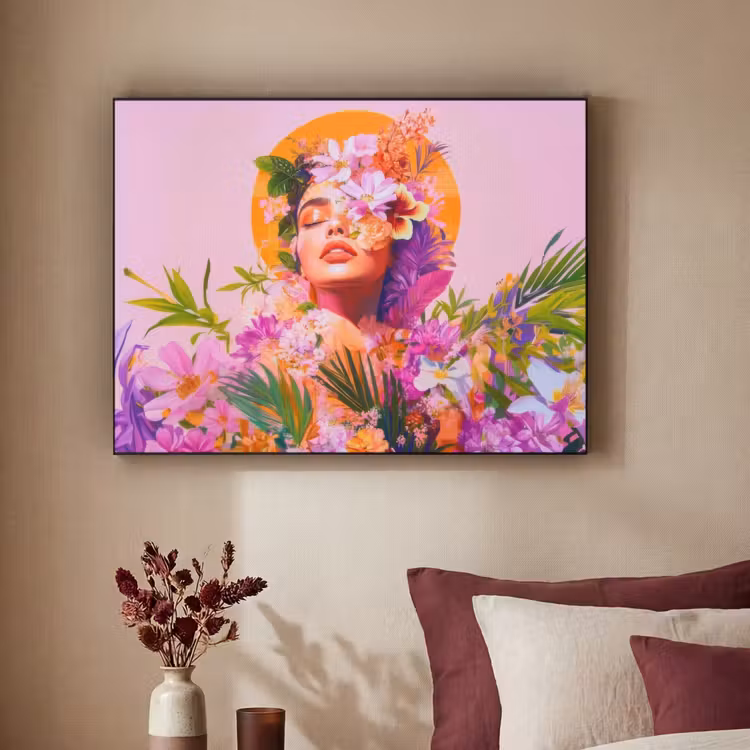 Art Frame - Vrouw - Abstract - Cirkel - Bloemen — 3