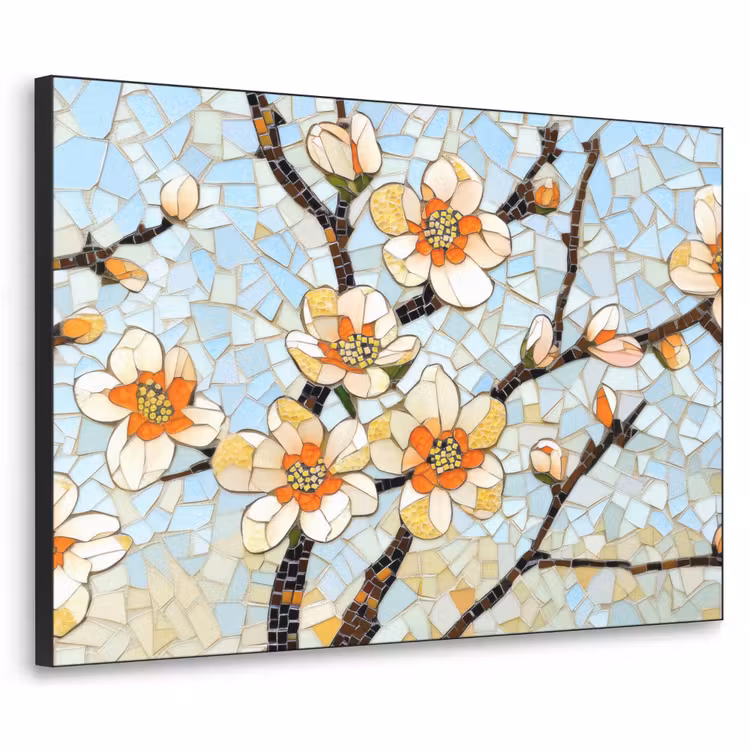 Art Frame - Bloesems - Wit - Mozaïek - Tak — 1