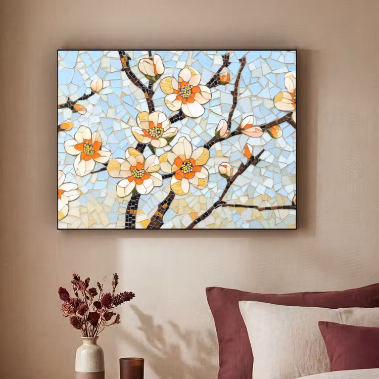 Art Frame - Bloesems - Wit - Mozaïek - Tak — 3