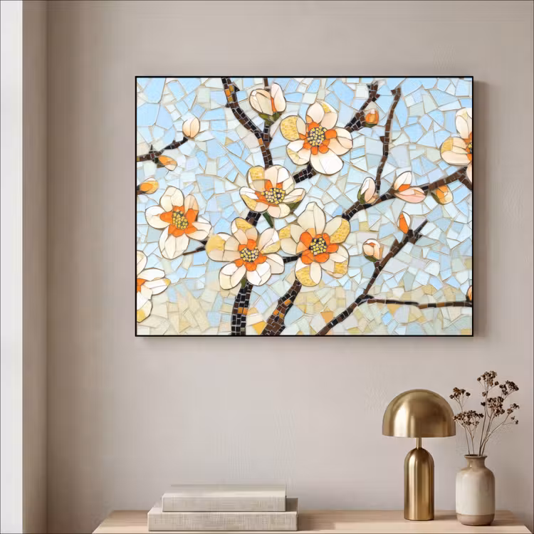 Art Frame - Bloesems - Wit - Mozaïek - Tak — 5