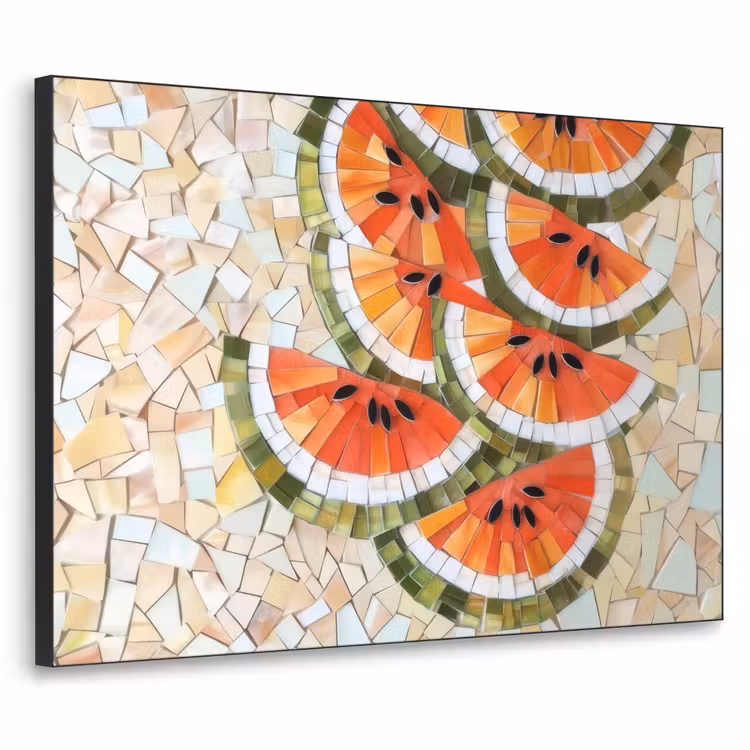 Art Frame - Mozaïek - Watermeloen - Rood - Pitten — 1