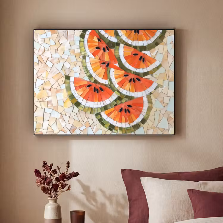 Art Frame - Mozaïek - Watermeloen - Rood - Pitten — 3
