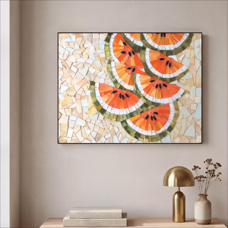 Art Frame - Mozaïek - Watermeloen - Rood - Pitten — 5