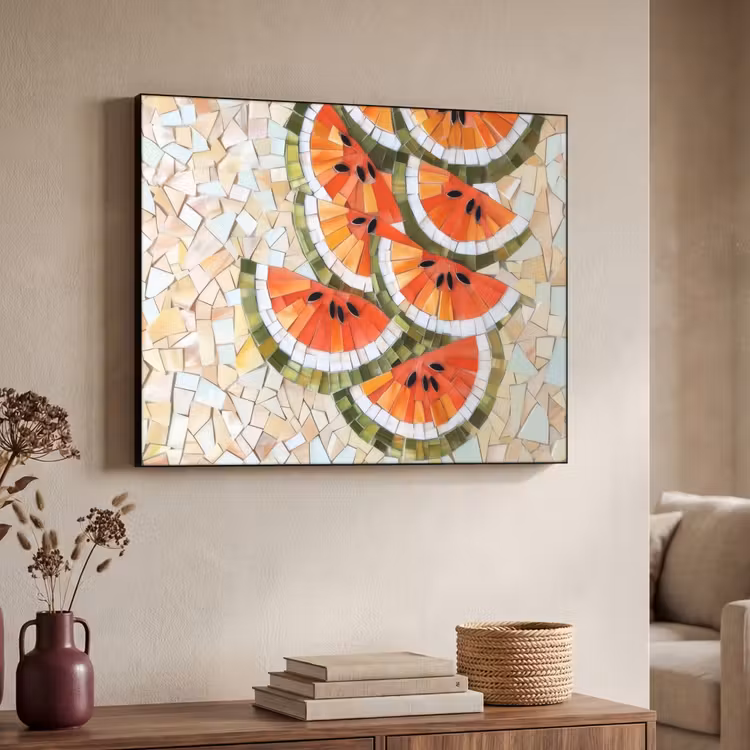 Art Frame - Mozaïek - Watermeloen - Rood - Pitten — 7