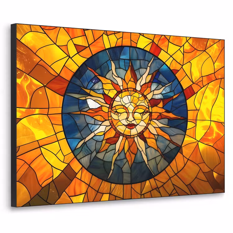 Art Frame - Mozaïek - Zon - Geel - Cirkel — 1