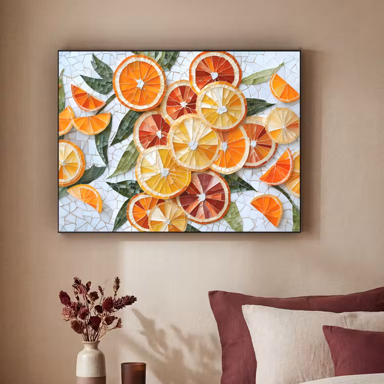 Art Frame - Schijfjes - Fruit - Oranje - Mozaïek — 3