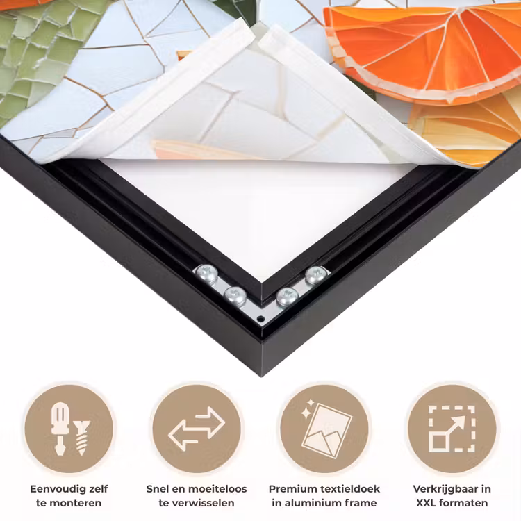Art Frame - Schijfjes - Fruit - Oranje - Mozaïek — 4