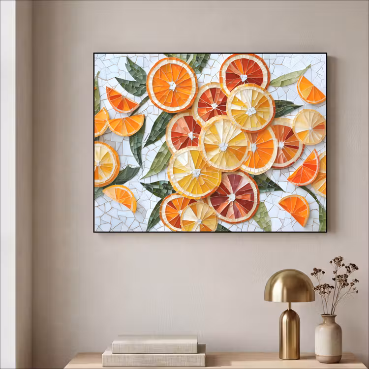 Art Frame - Schijfjes - Fruit - Oranje - Mozaïek — 5