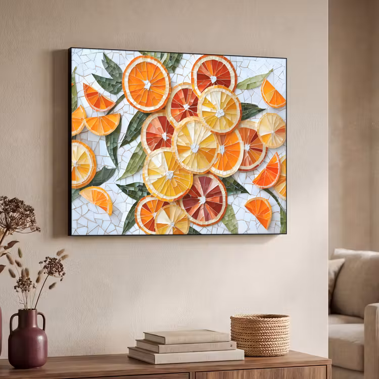 Art Frame - Schijfjes - Fruit - Oranje - Mozaïek — 7