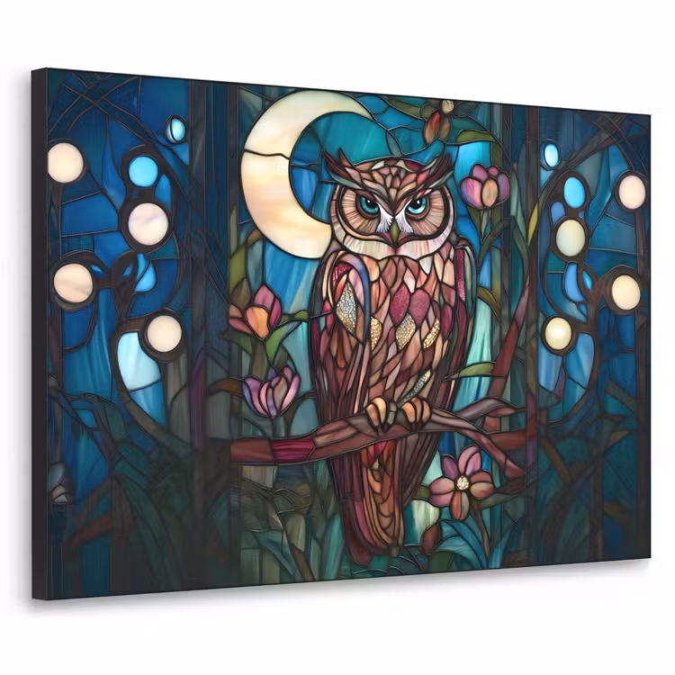 Art Frame - Uil - Mozaïek - Maan - Nacht — 1