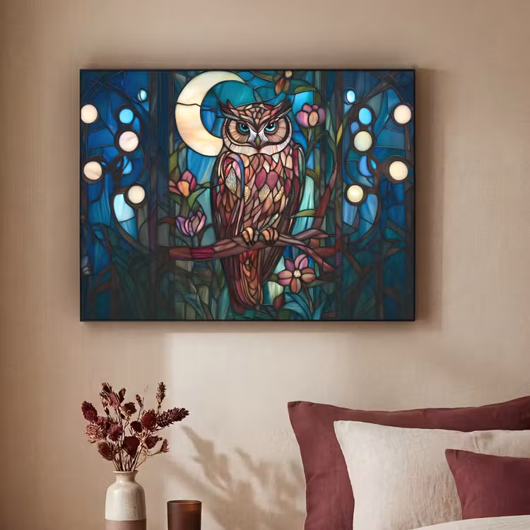 Art Frame - Uil - Mozaïek - Maan - Nacht — 3