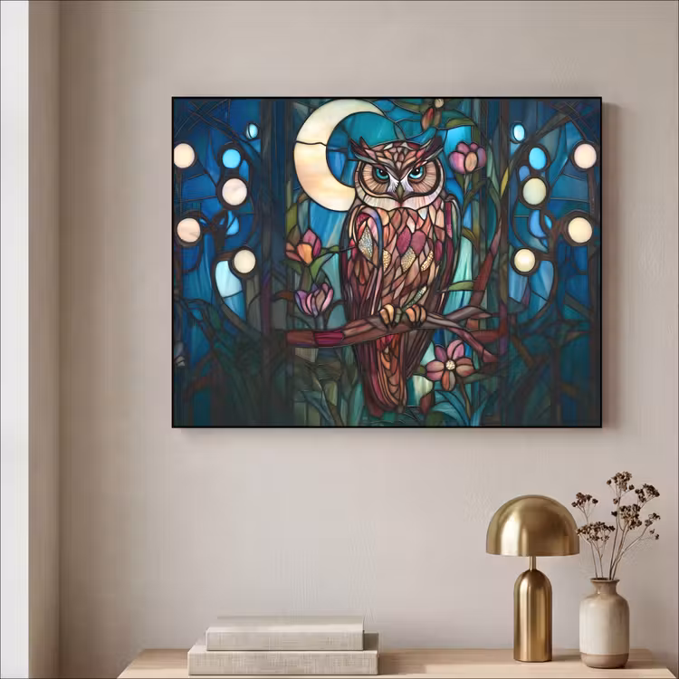 Art Frame - Uil - Mozaïek - Maan - Nacht — 5