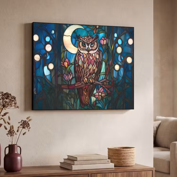 Art Frame - Uil - Mozaïek - Maan - Nacht — 7
