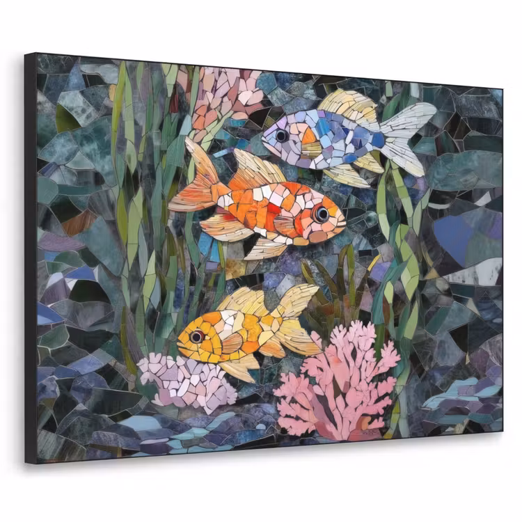 Art Frame - Vissen - Koraal - Zee - Mozaïek — 1