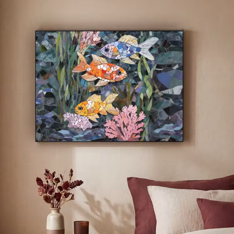 Art Frame - Vissen - Koraal - Zee - Mozaïek — 3
