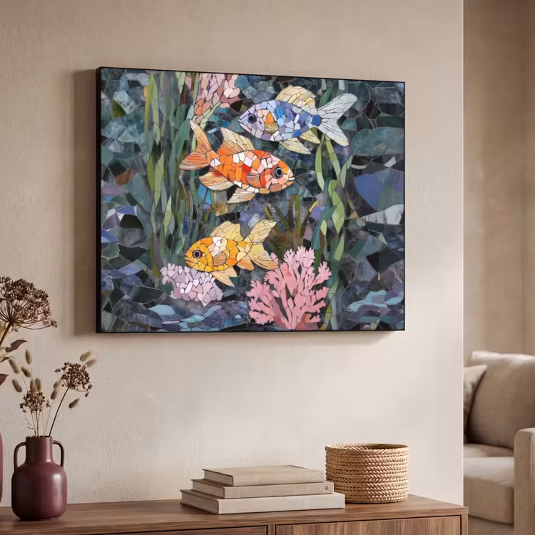 Art Frame - Vissen - Koraal - Zee - Mozaïek — 7
