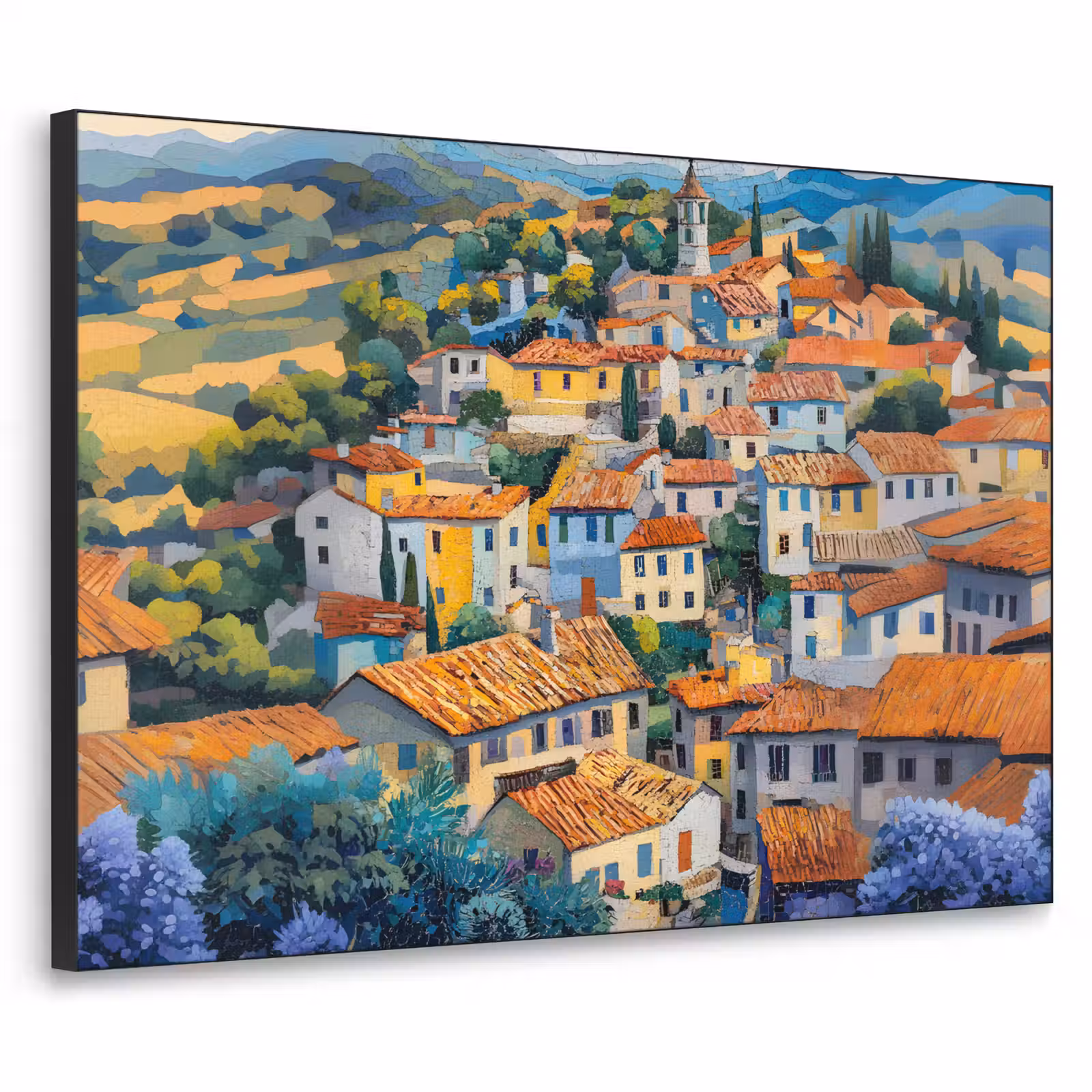 Art Frame - Dorp - Heuvels - Landschap - Bomen — 1