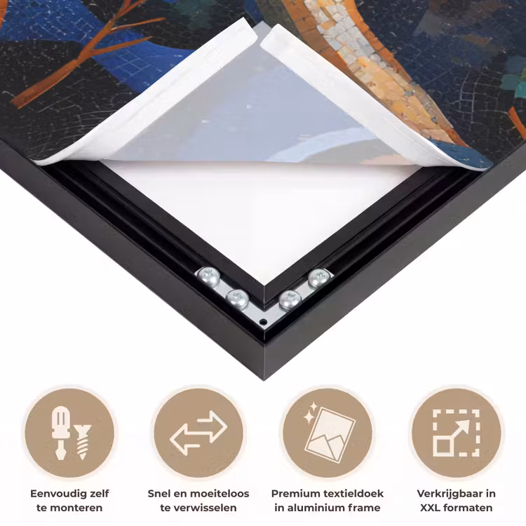 Art Frame - Dorp - Heuvelachtig - Zon - Mozaïek — 4