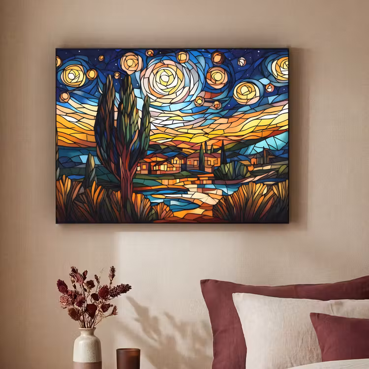 Art Frame - Hemel - Sterren - Mozaïek - Huizen — 3