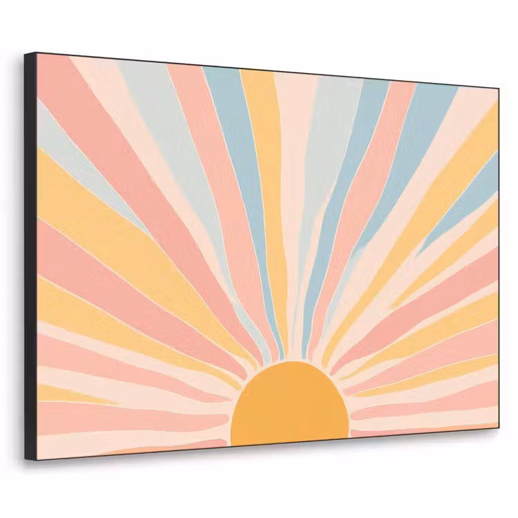 Art Frame - Illustratie - Zon - Pastelkleuren — 1