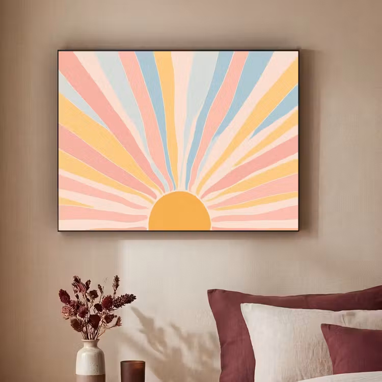 Art Frame - Illustratie - Zon - Pastelkleuren — 3