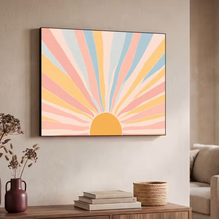 Art Frame - Illustratie - Zon - Pastelkleuren — 7