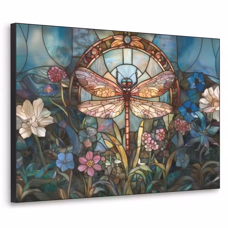 Art Frame - Libelle - Mozaïek - Bloemen - Kleurrijk — 1