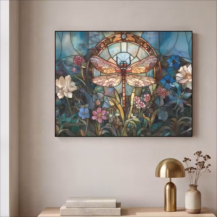 Art Frame - Libelle - Mozaïek - Bloemen - Kleurrijk — 5