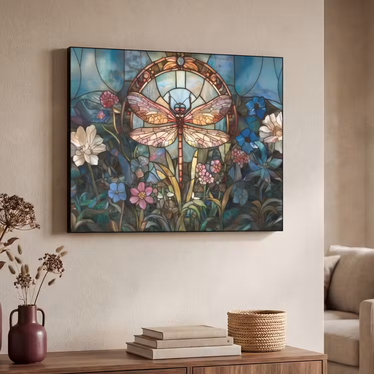 Art Frame - Libelle - Mozaïek - Bloemen - Kleurrijk — 7