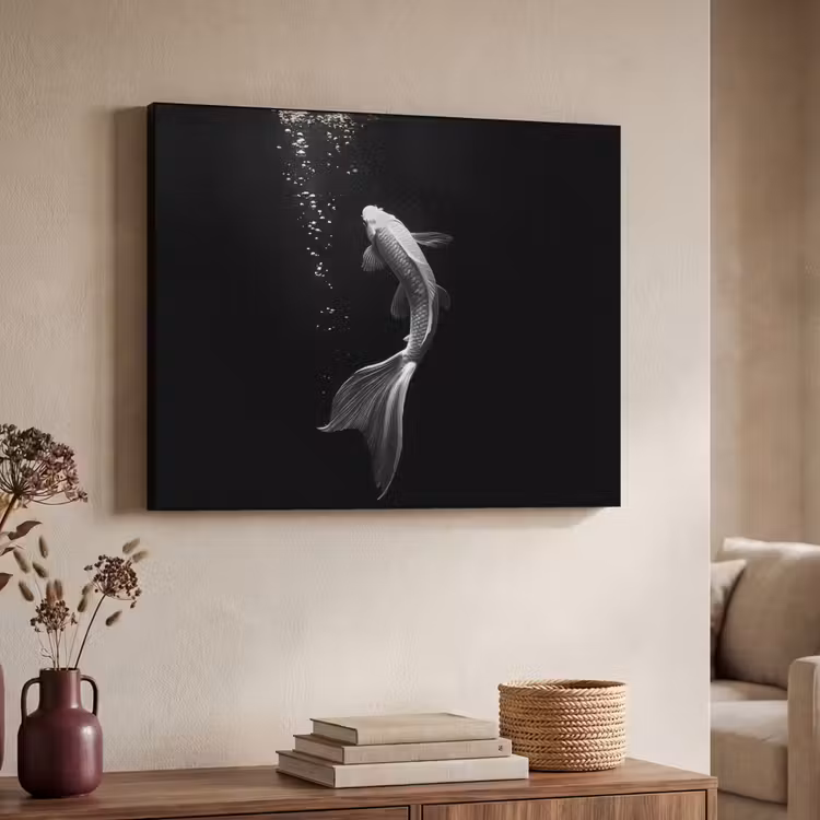 Art Frame - Koi - Vis - Wit - Zwart — 7