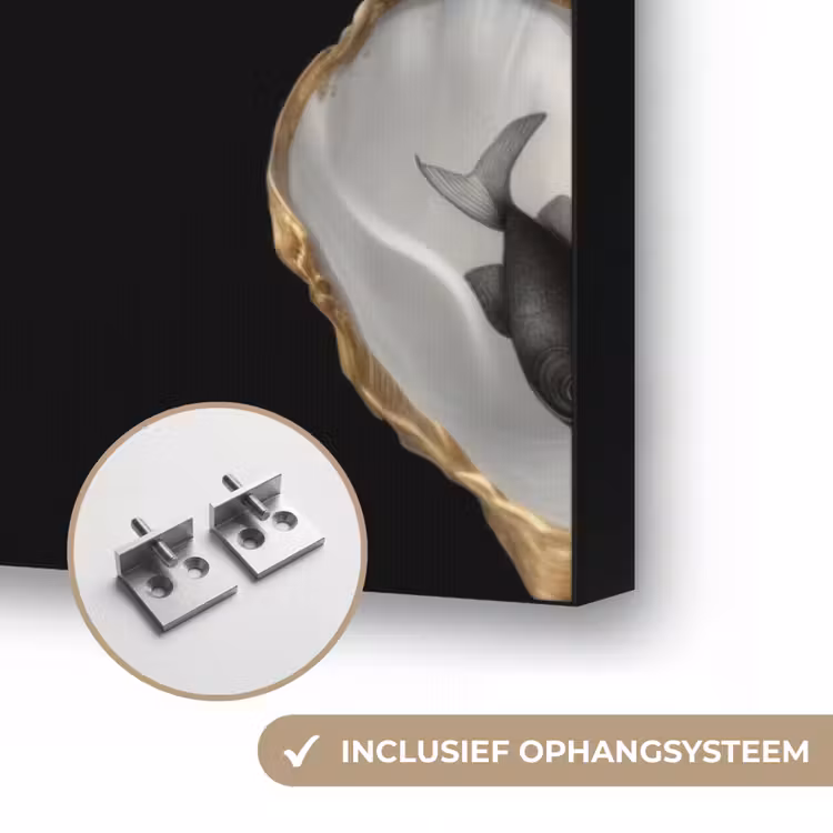 Art Frame - Oesters - Zwart - Vissen - Goud — 6