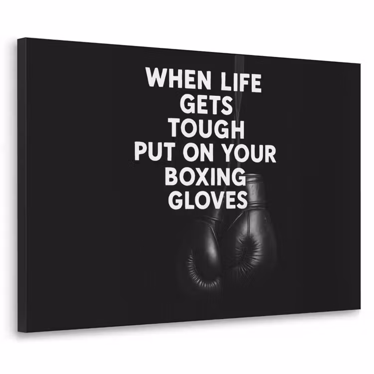 Art Frame - Tekst - Bokshandschoenen - Wit — 1