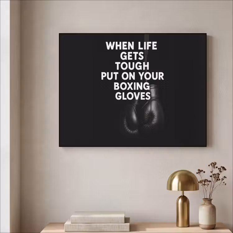 Art Frame - Tekst - Bokshandschoenen - Wit — 5