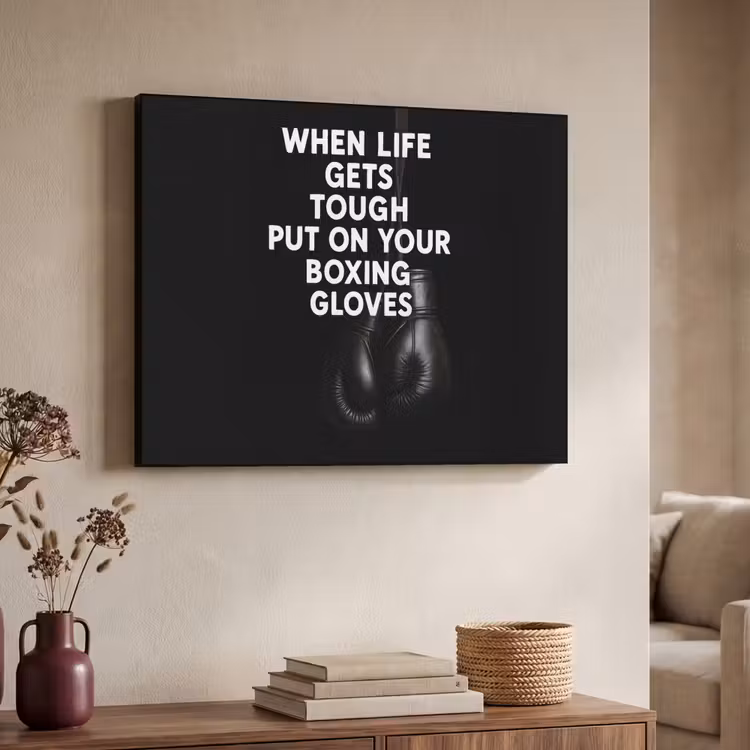 Art Frame - Tekst - Bokshandschoenen - Wit — 7