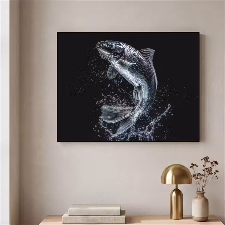 Art Frame - Vis - Koi - Zwart - Water — 5