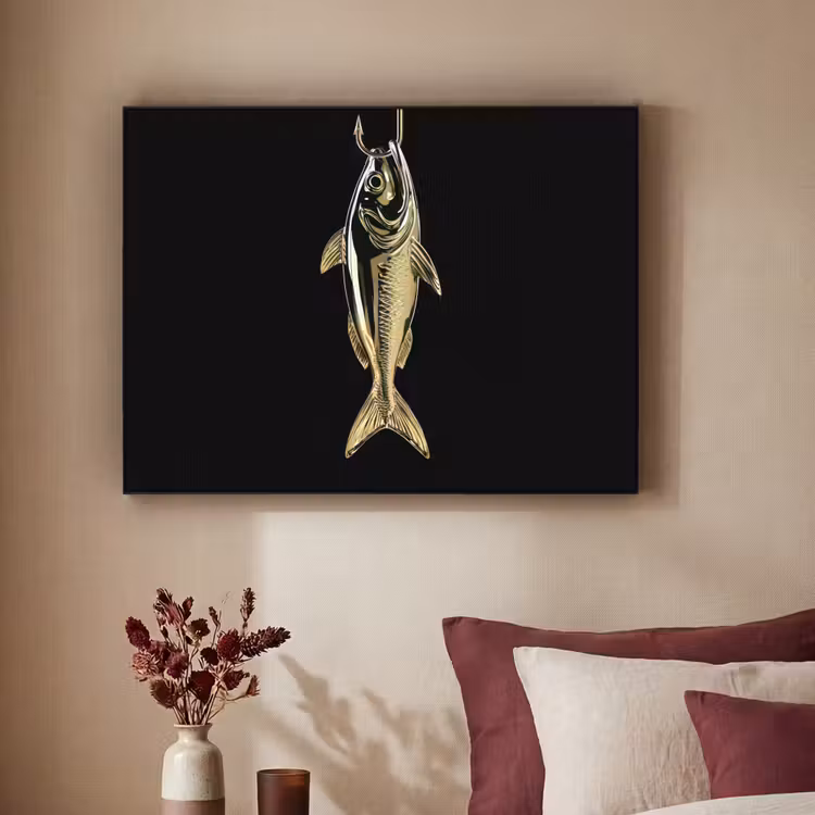 Art Frame - Goud - Vis - Haak - Zwart — 3
