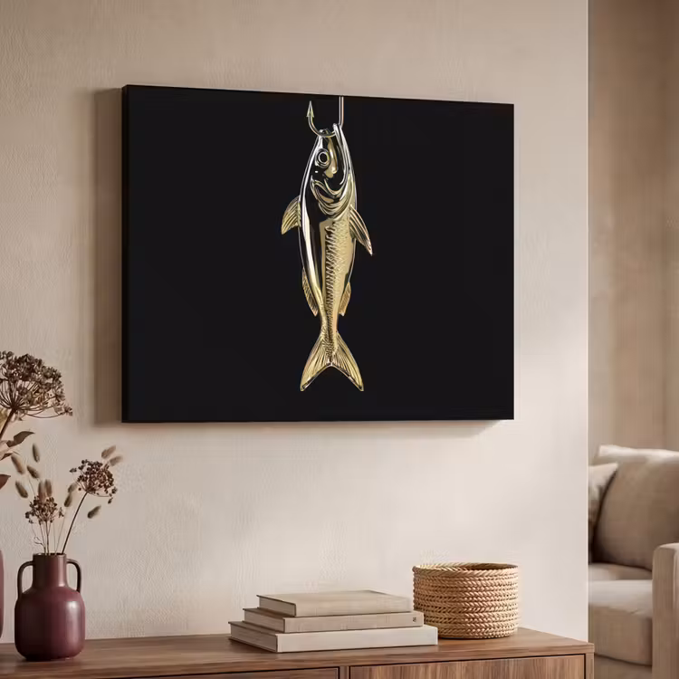 Art Frame - Goud - Vis - Haak - Zwart — 7