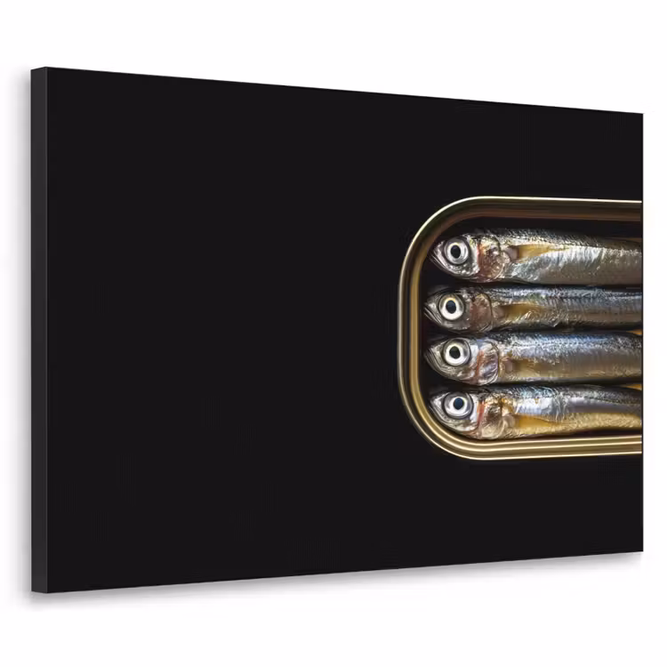 Art Frame - Sardines - Blik - Zwart - Vissen — 1
