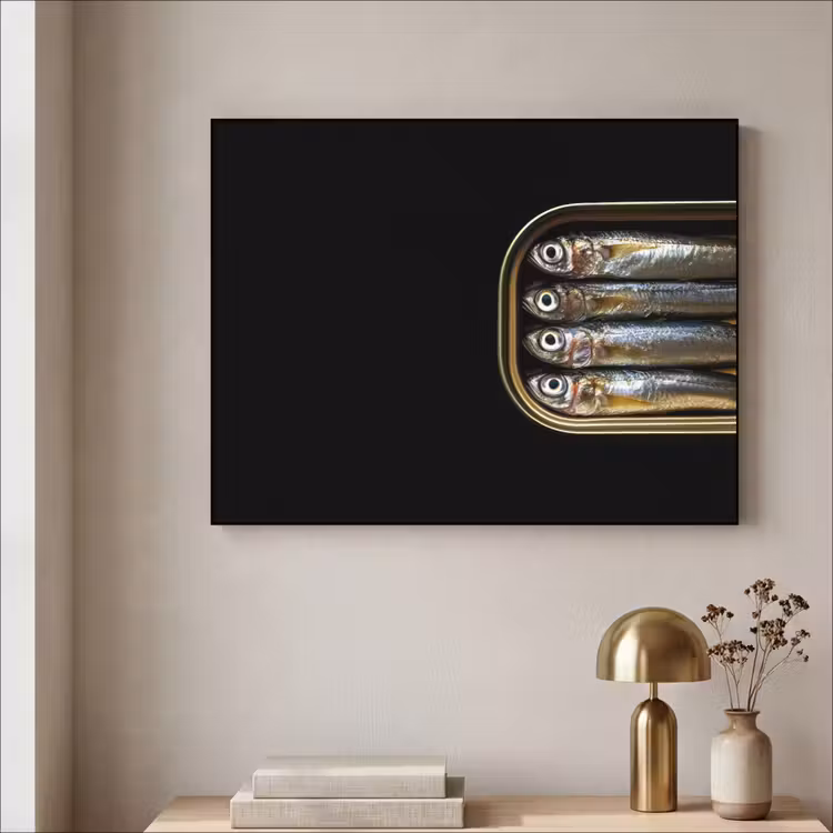 Art Frame - Sardines - Blik - Zwart - Vissen — 5