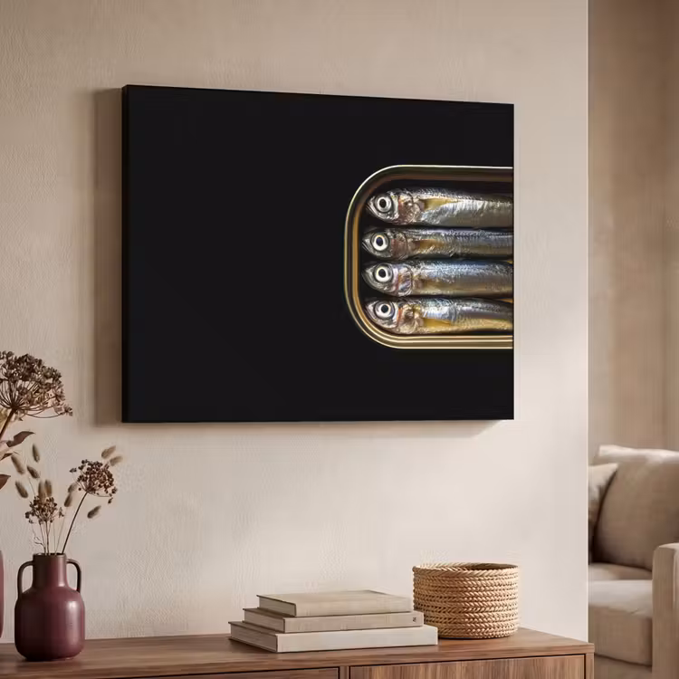 Art Frame - Sardines - Blik - Zwart - Vissen — 7